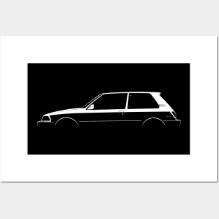 Toyota Corolla FX16 GT-S (E82) Silhouette Posters and Art